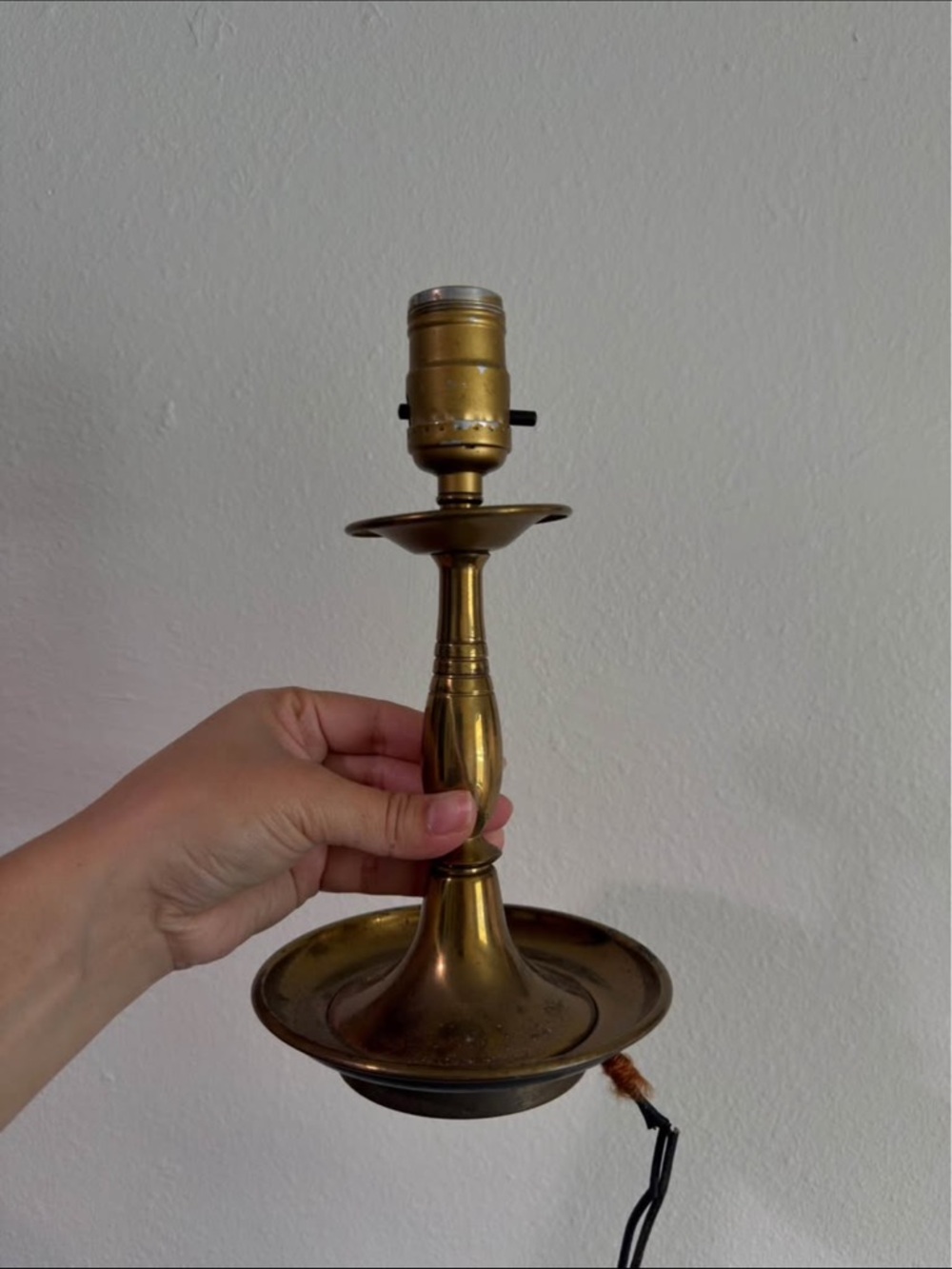 Vintage Brass Lamp Base